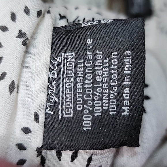 Myra Bag leather cotton geometric bag - Picture 7 of 9